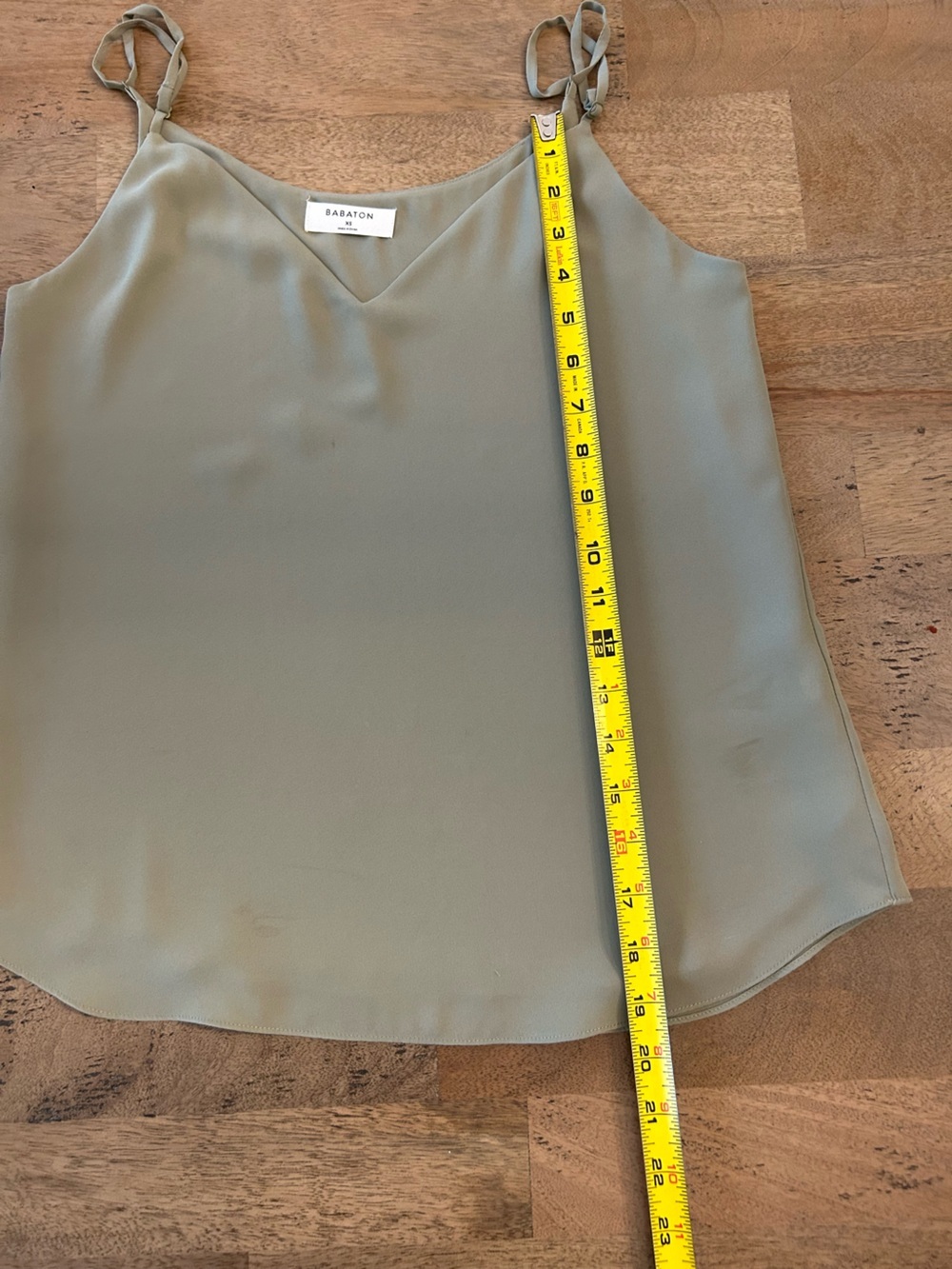 Babaton Sage Green Silk-Feel V-Neck Tank - Picture 6 of 6